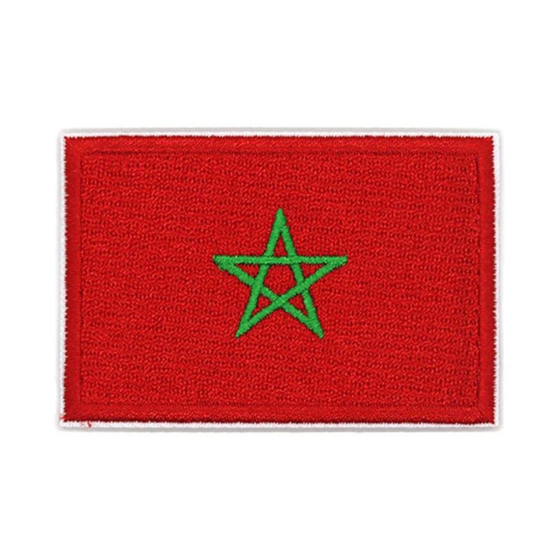 Patch brodé du drapeau du Maroc