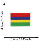 Dimensions du patch brodé du drapeau de Maurice