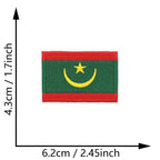 Dimensions du patch brodé du drapeau de la Mauritanie