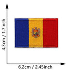 Dimensions du patch brodé du drapeau de la Moldavie