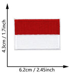 Dimensions du patch brodé du drapeau de Monaco