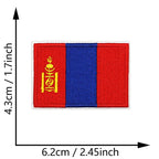 Dimensions du patch brodé du drapeau de la Mongolie
