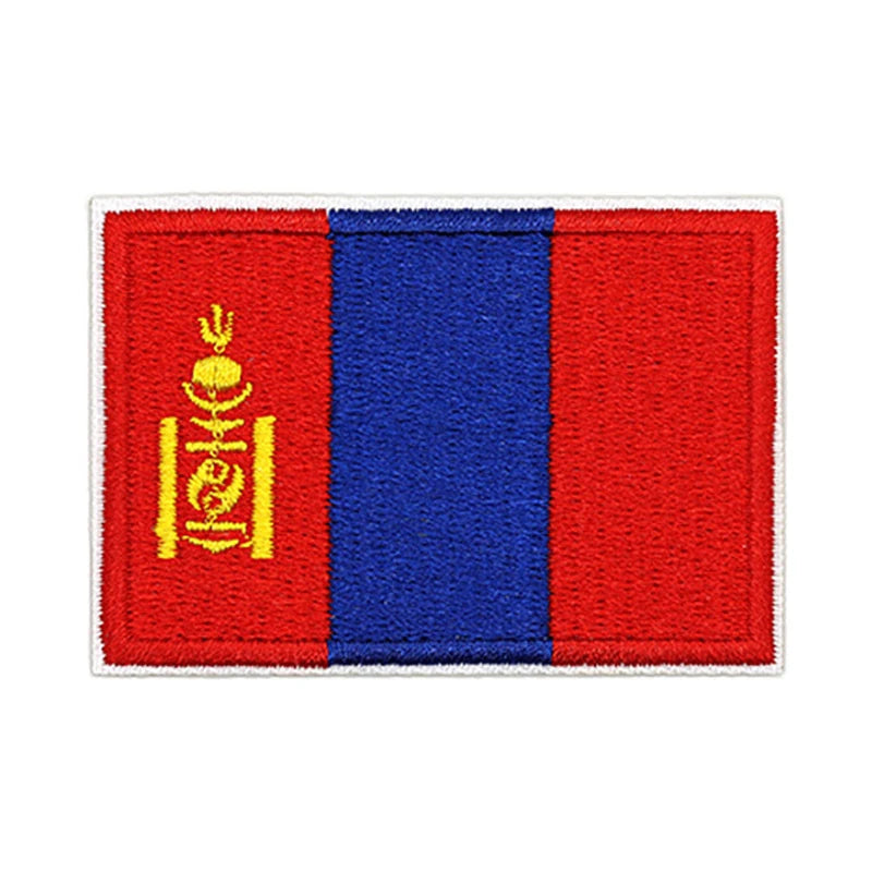 Patch brodé du drapeau de la Mongolie