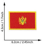 Dimensions du patch brodé du drapeau du Monténégro