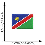 Dimensions du patch brodé du drapeau de la Namibie