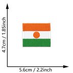 Dimensions du patch brodé du drapeau du Niger