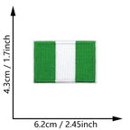 Dimensions du patch brodé du drapeau du Nigeria