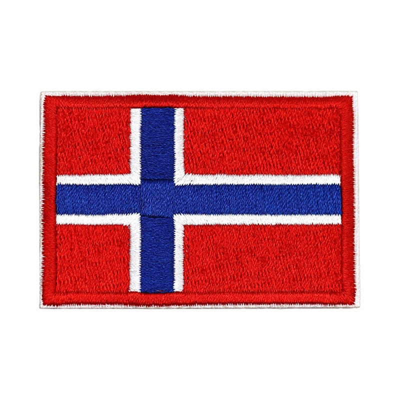 Patch brodé du drapeau de la Norvège