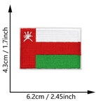 Dimensions du patch brodé du drapeau d'Oman