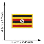 Dimensions du patch brodé du drapeau de l'Ouganda