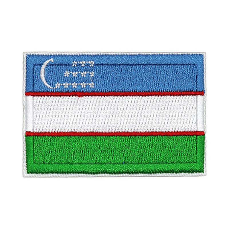 Patch brodé du drapeau de l'Ouzbékistan