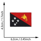 Dimensions du patch brodé du drapeau de la Papouasie-Nouvelle-Guinée