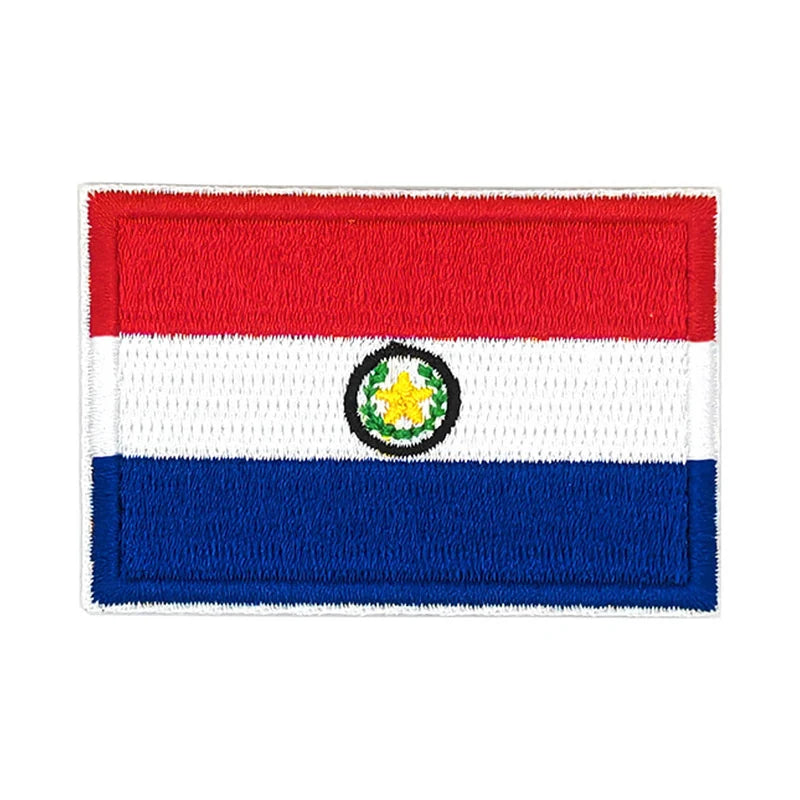 Patch brodé du drapeau du Paraguay