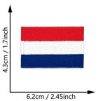 Dimensions du patch brodé du drapeau des Pays-Bas