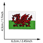 Dimensions du patch brodé du drapeau du Pays de Galles