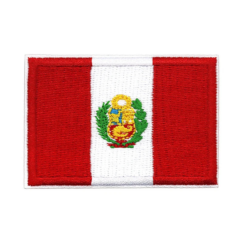 Patch brodé du drapeau du Pérou
