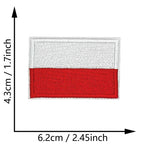 Dimensions du patch brodé du drapeau de la Pologne