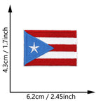 Dimensions du patch brodé du drapeau de Porto Rico