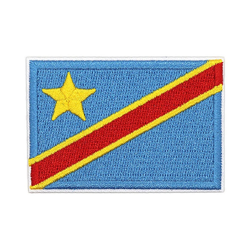 Patch brodé du drapeau de la République démocratique du Congo