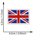 Dimensions du patch brodé du drapeau du Royaume-Uni