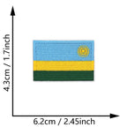 Dimensions du patch brodé du drapeau du Rwanda