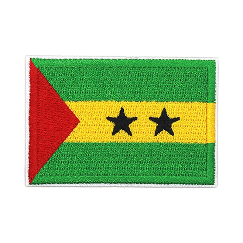 Patch brodé du drapeau de Sao Tomé-et-Principe