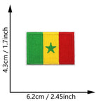 Dimensions du patch brodé du drapeau du Sénégal