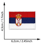 Dimensions du patch brodé du drapeau de la Serbie