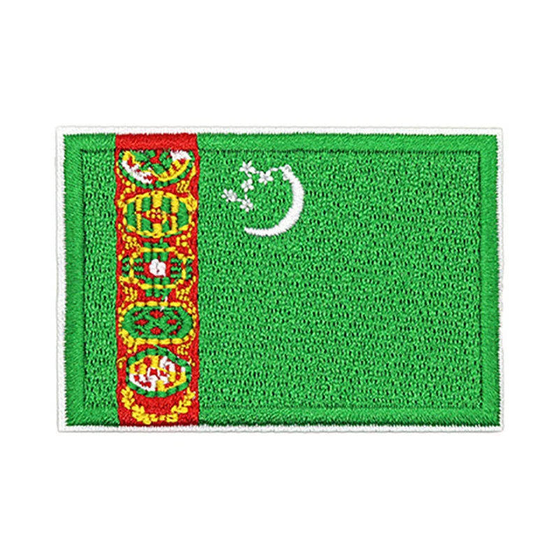 Patch brodé du drapeau du Turkménistan