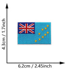 Dimensions du patch brodé du drapeau du Tuvalu
