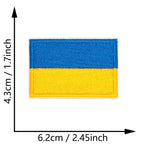 Dimensions du patch brodé du drapeau de l'Ukraine