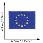 Dimensions du patch brodé du drapeau de l'Union européenne