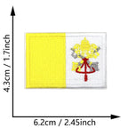 Dimensions du patch brodé du drapeau du Vatican