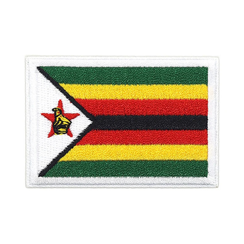 Patch brodé du drapeau du Zimbabwe