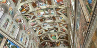 Peintures de Michel-Ange au plafond de la Chapelle Sixtine, Vatican.